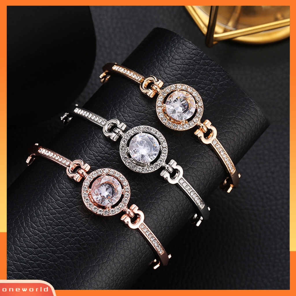 [EONE] Women Bracelet Sparkling Vibrant Color Lobster Clasp Design Adjustable Dengan Rantai Ekstensi Alloy Berlian Imitasi Bersinar Gelang Wanita Perhiasan Hadiah Untuk Perempuan