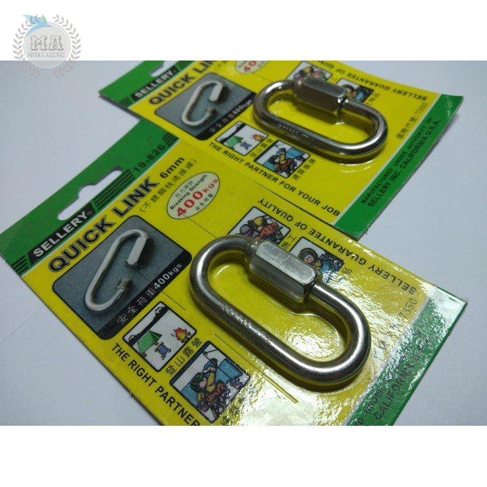 Sellery Spring Carabiner Snap Hook Keychain Quick Link 6mm