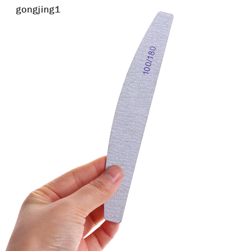 Ggg 10pcs/Lot Kikir Kuku Professional Nail Buffer 100 /180 Kikir Kuku Kayu ID