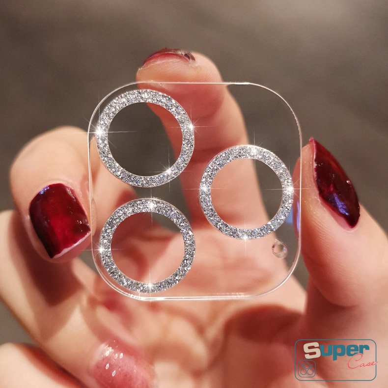 IPHONE Pelindung Layar Lensa Tempered Glass Kompatibel Untuk Iphone13 11 XR 12 14 Pro MAX 11 14 Pro Max13 Mini X XS MAX Romantis Langit Berbintang Berlian Pelindung Anti-fingerprint