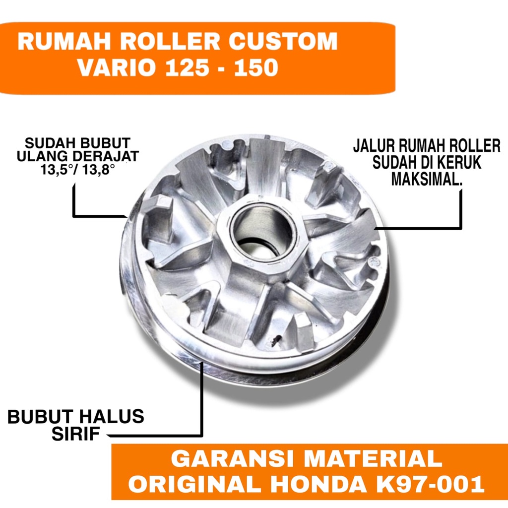 RUMAH ROLLER CVT PCX 150 K97 LOKAL ADV 150 BIG PULLEY VARIO 150 VARIO 125 PCX 150 CBU VARIO 160 RUMAH ROLER VARIO RUMAH ROLER PCX BIG PULLEY VARIO 150 VARIO 125 PCX 150 PCX 160 ADV gs