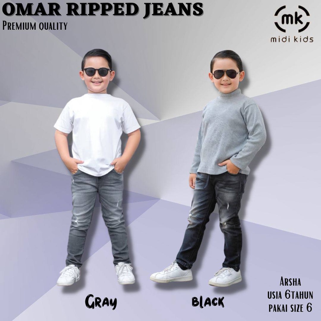 OMAR RIPPED JEANS by midikids