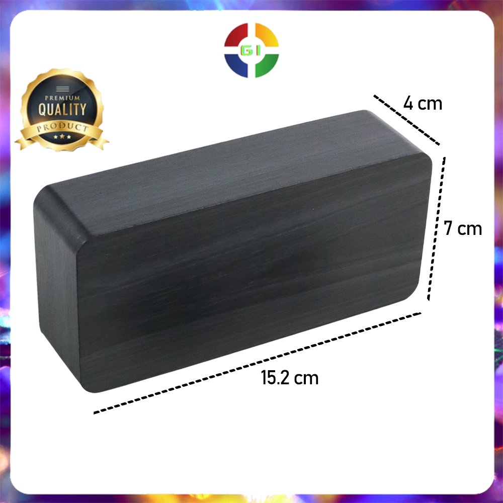 Jam Weker Alarm Motif Kayu Digital Voice Control Black White