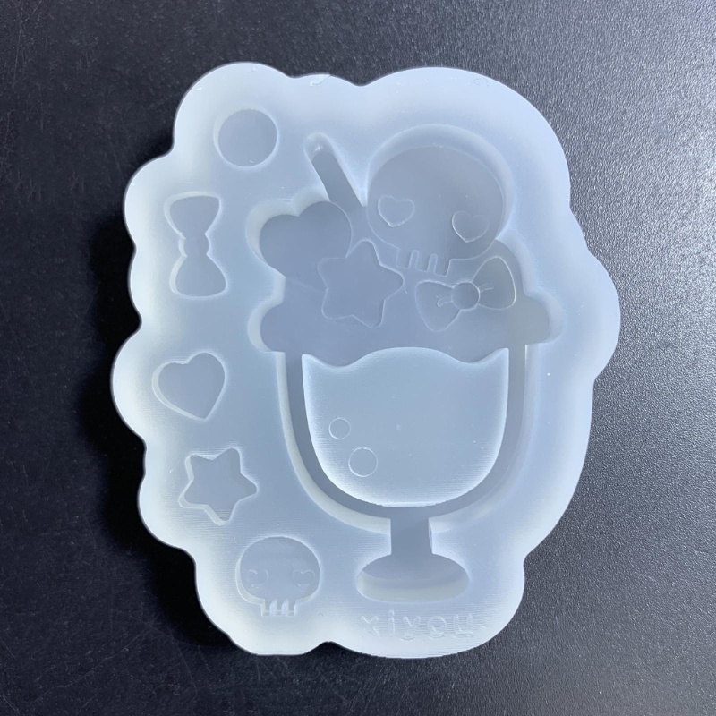 Sa Cetakan Silikon Pengocok Bentuk Es Krim Cetakan Resin Shaker Cetakan Resin Casting Bahan Silikon Untuk Craf Liontin DIY