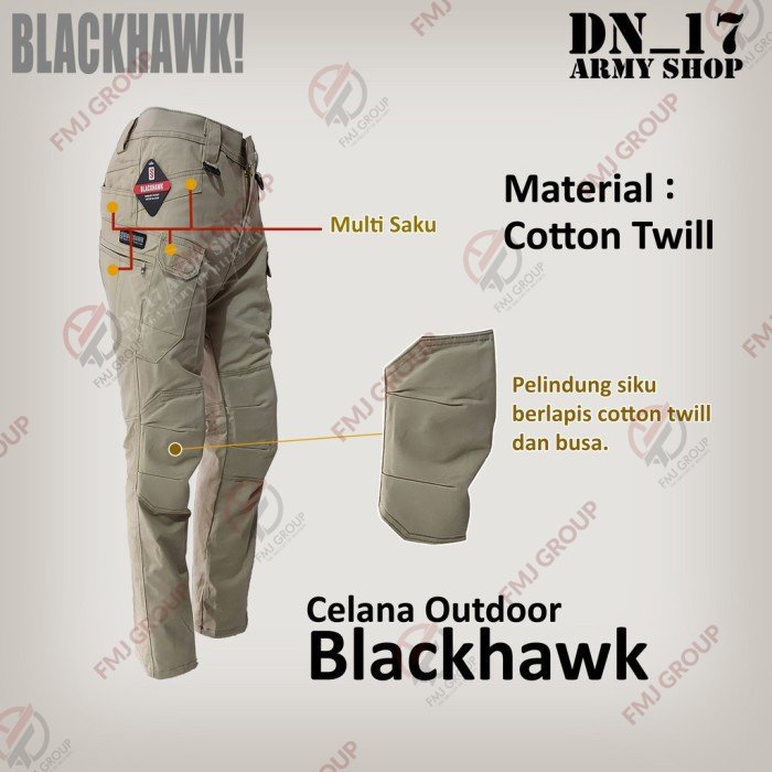 Celana Tactical Blackhawk Katun Chino / Celana Panjang Pria