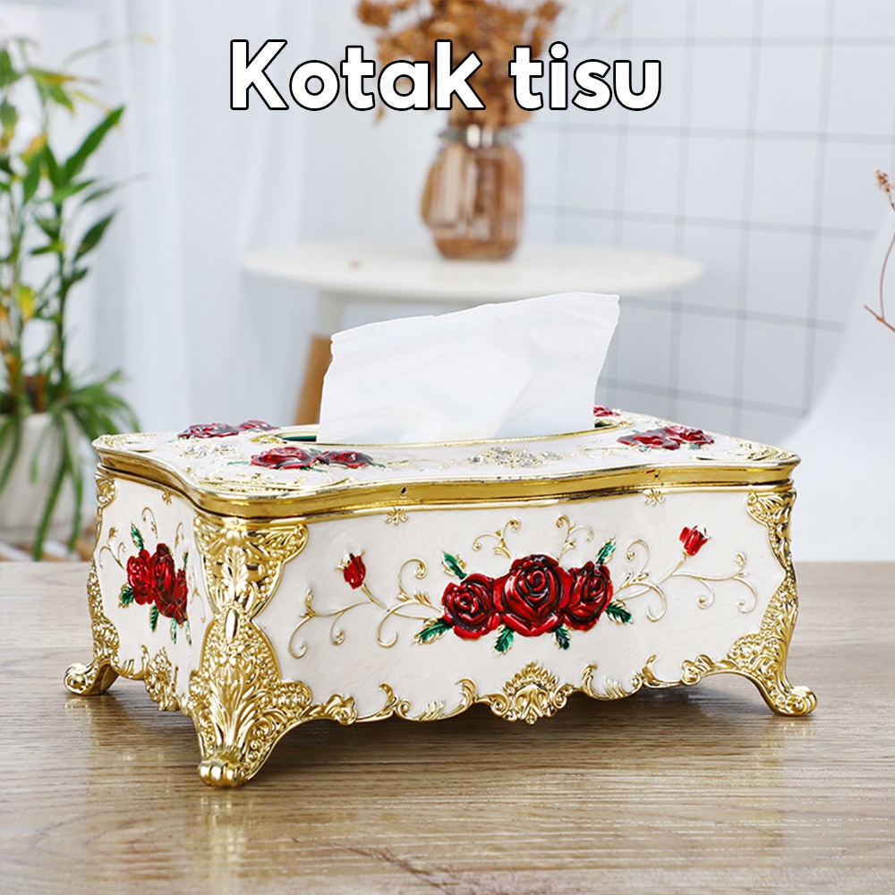 Handuk Kertas Kotak Tisu Mewah Penyimpanan Desktop Cantik Tempat Tisu Kotak