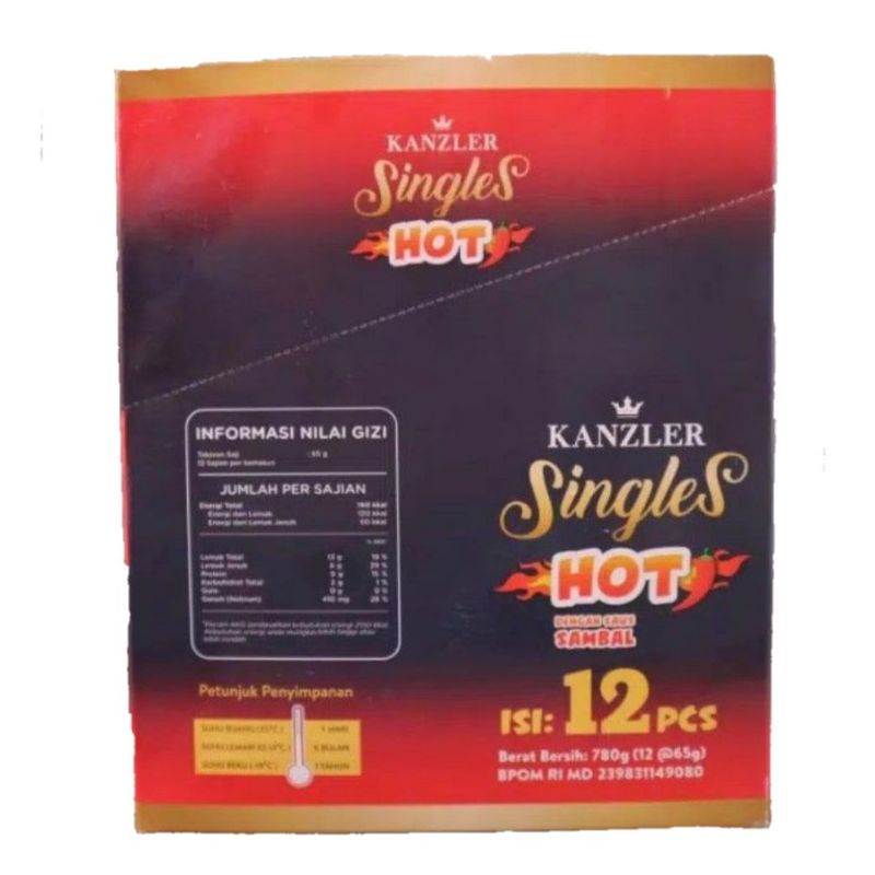 KANZLER Sosis Singles Hot 1 Box