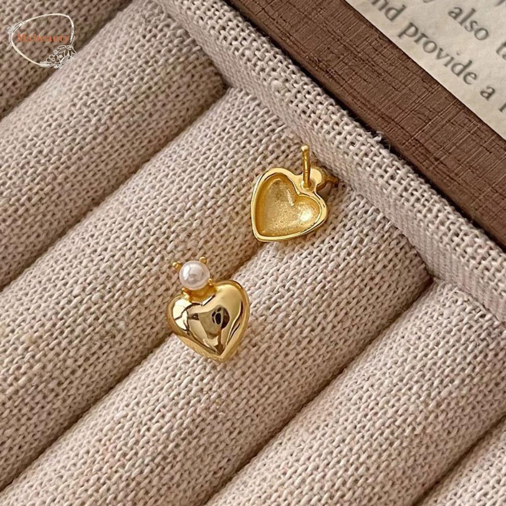 Mxbeauty Anting Love Manis Simple Tembaga Glossy Tidak Alergi Vintage Aksesoris Gaya Korea