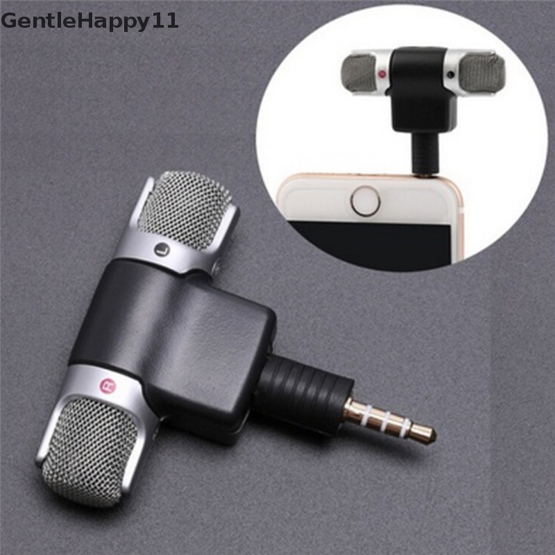 Gentlehappy New Universal Mikrofon Stereo Mini Mic Audio Untuk PC Laptop Notebook Talk 3.5mm id