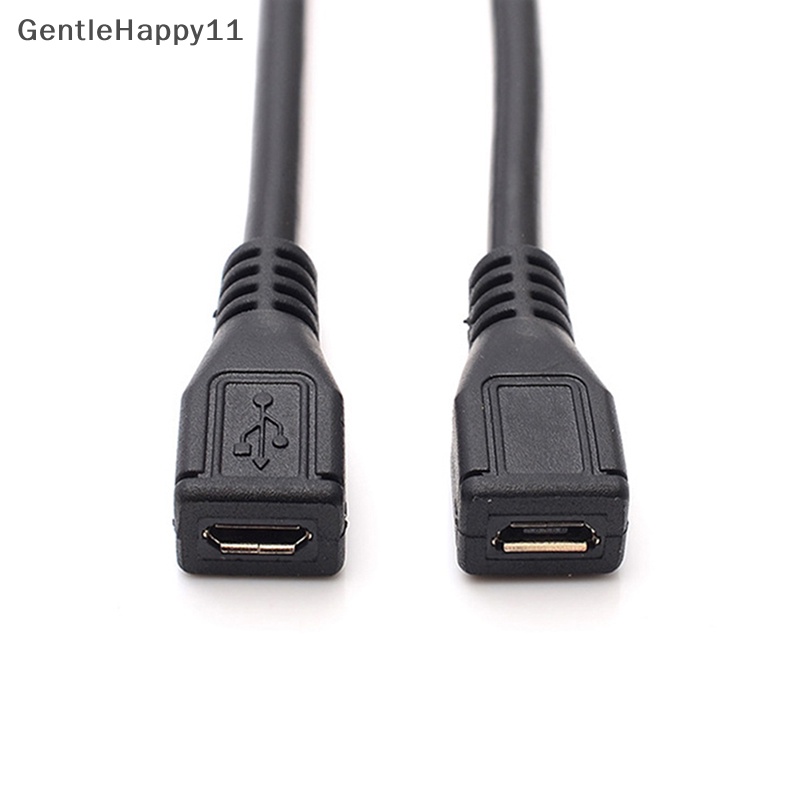 Gentlehappy Micro USB Female To Female Extension Extender Data Sync Charging Kabel Adapter id