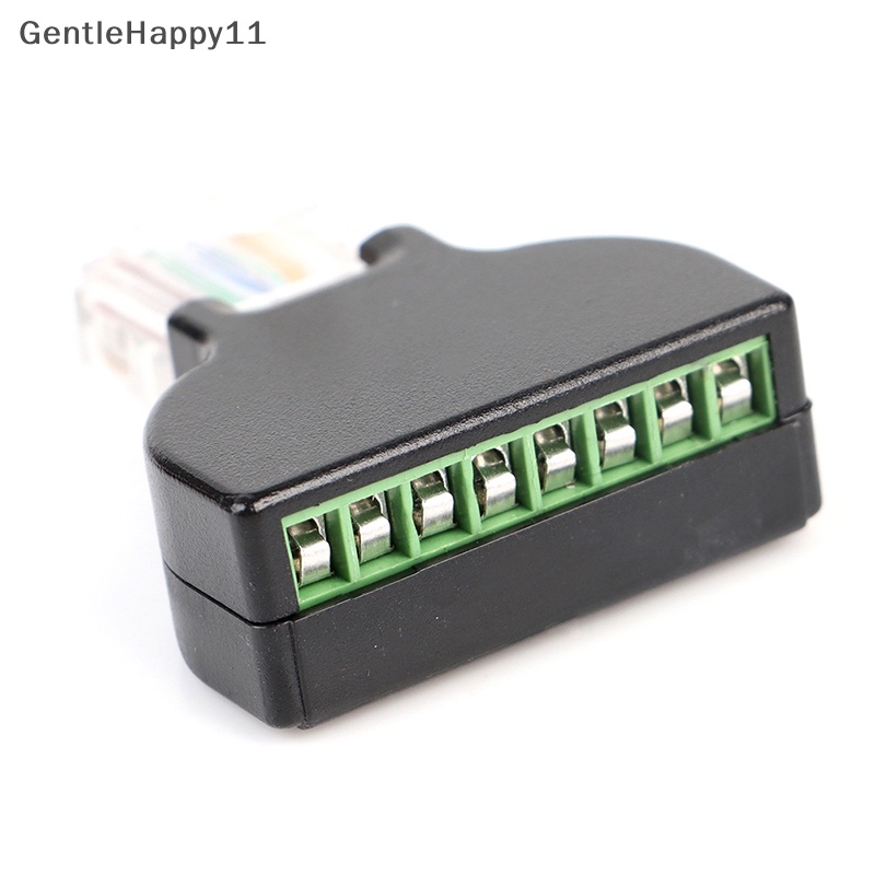 Gentlehappy RJ45 Ethernet Female to 8pin Konektor Terminal AV Sekrup Untuk CCTV Digital id