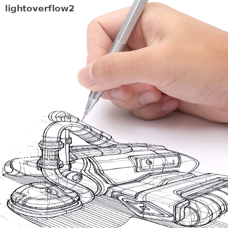 [lightoverflow2] 1pc Pensil Mekanik 0.3/0.5/0.7/2.0mm Pusat Gravitasi Rendah Gambar Logam Pensil Khusus Kantor Sekolah Wrig Perlengkapan Seni [ID]