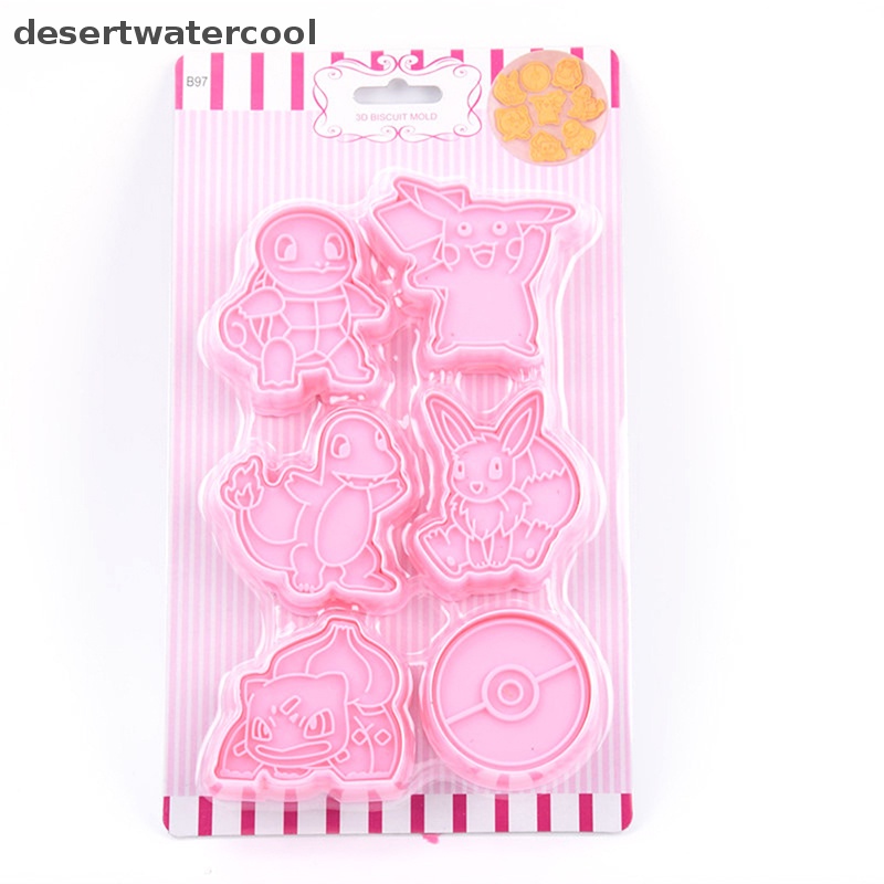 Deid 6Set Kartun elf Cookie Press Tipe Biskuit Plastik cutg die set Martijn