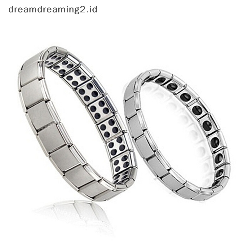 (drea) Gelang Titanium Steel Elastis Stretch Untuk Pria Wanita Energy Health Bangle//