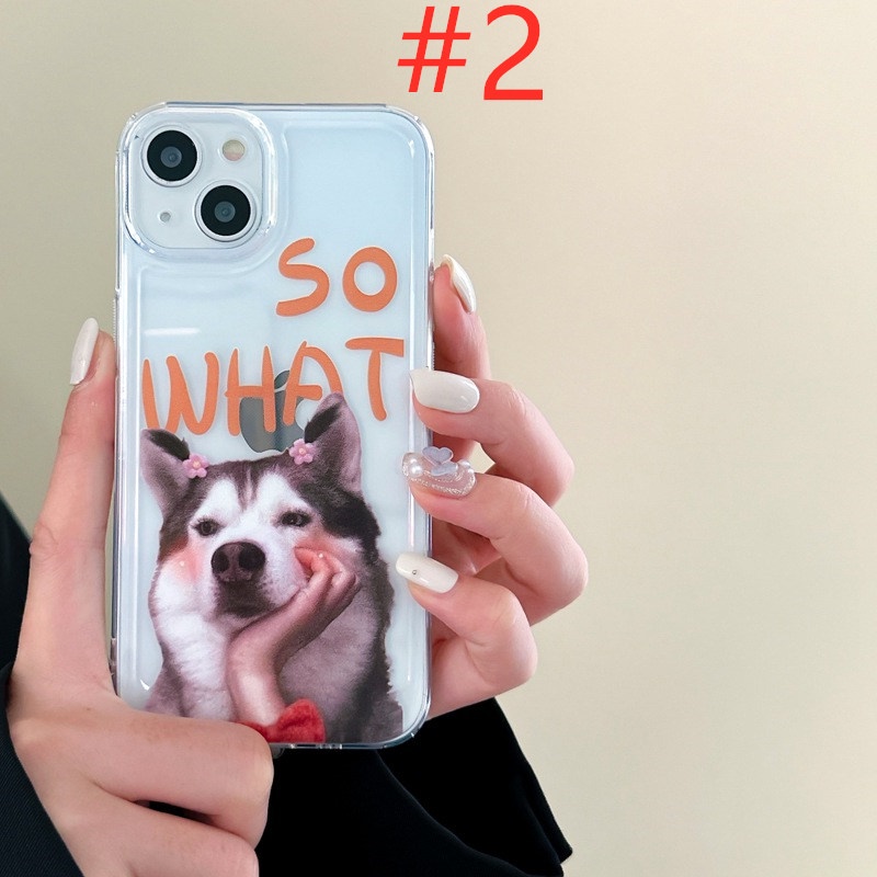 Couple！Husky Soft TPU Case HP iP iPhone 7 8 14 + Plus SE 2020 X XS XR Max 11 12 13 Pro Max Boy Girl Woman Man FTD Casing Apple