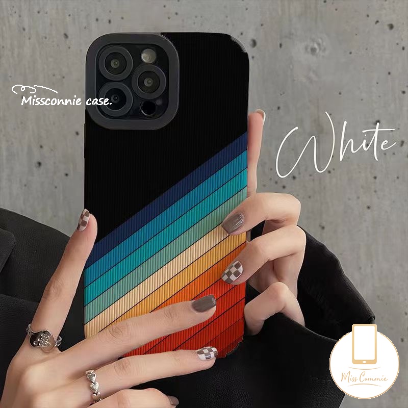 IPHONE Fantasy Starry Sky Phone Case Kompatibel Untuk Iphone11 14 13 12 Pro Max X7 8 Plus XS Max XR 7Plus INS Warna Gradien Tekstur Mewah Kulit Silicon Lembut Penutup Belakang