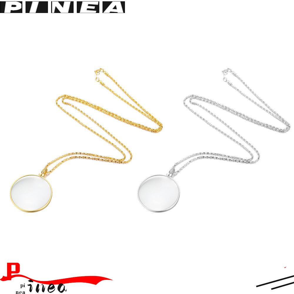 Nanas Kaca Pembesar Kalung Hadiah Baru Membaca Pembesar Liontin Liontin Kalung Magnifier Monocle Jewelry Loupe