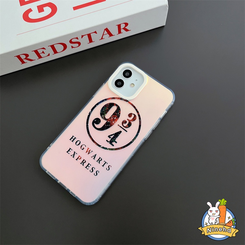 Casing Kompatibel untuk iPhone 14 13 12 11 Pro Max X Xr Xs Max 8 7 Plus SE 2020 Ins Gradien Merah Muda Casing Ponsel Keren Laser Bening Akrilik Anti Sidik Jari Penutup Pelindung Halus