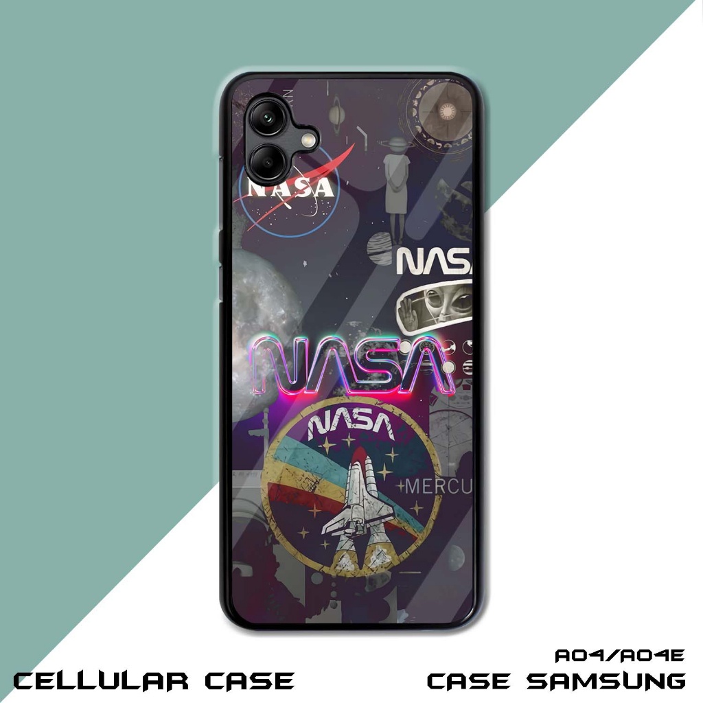 Case Glossy HD Samsung A04 A04E M04 [CS07] Nasa Aesthetic Grafiti Casing Kilau Hardcase Hp Samsung A
