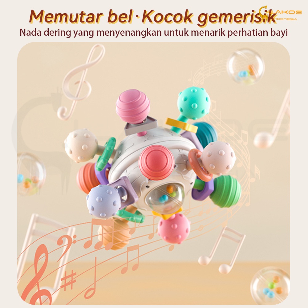 Lakoe Bola Mantahattan teether bayi/mainan gigitan bayi bpa free/Gigitan Baby/Mainan Kerincingan Bayi Genggam