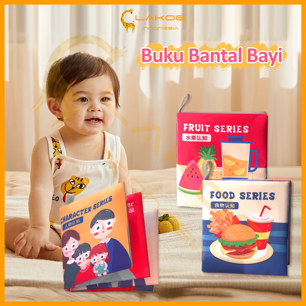 Lakoe Soft Book Bayi/Buku Kain/Buku Bantal Books Bayi Edukasi Bayi Bahasa Inggris