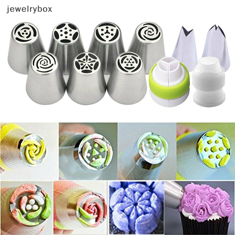 [jewelrybox] 7pcs Bunga Rusia Icing Piping Nozel Pastry Tips Kue Decorag Alat Baking  Butik