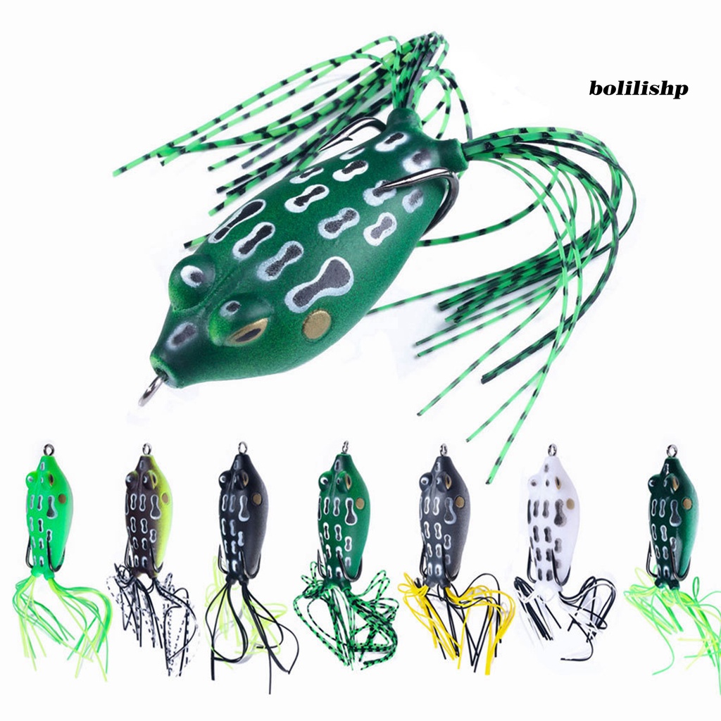 Bo-5.5cm/11g Umpan Pancing Simulasi Dengan Jumbai Warna Cerah Kait Tajam Kulit Hidup Ikan Menarik Universal Topwater Buatan Lembut Snakehead Frog Bait Peralatan Memancing