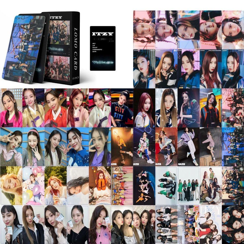 [Elegan] Lesserafim Photocards Collector Card Fans Hadiah Idol Foto BP Aespa Korean Fashion Girls Group Itzy CHECKMATE Album Card Itzy Kpop Photocards