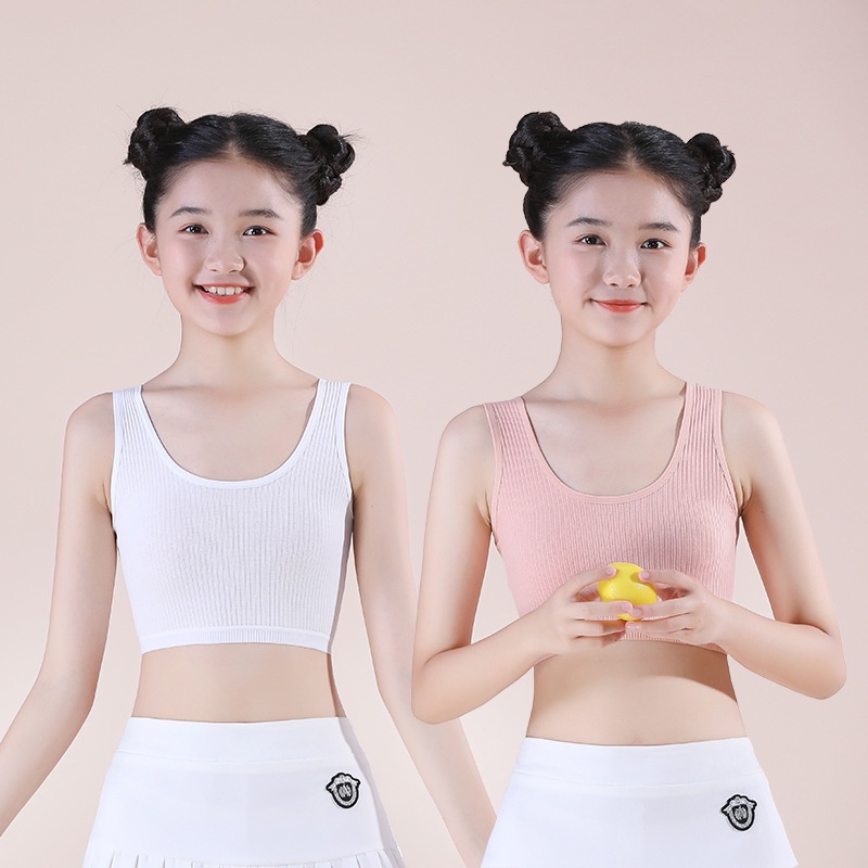 Miniset Remaja Pakaian Dalam Tanktop Crop Anak Perempuan Fashion Korea