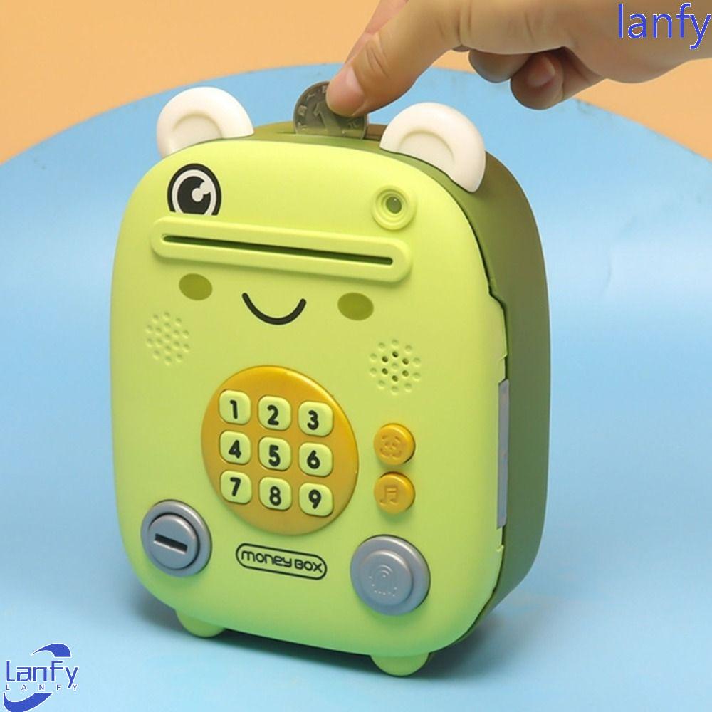 Lanfy Celengan Musik Kartun Novelty Craft Mainan Meja Craft Ornamen Rumah Password Cash Dispenser