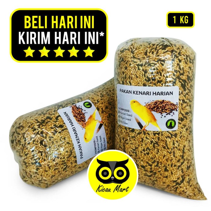 Pakan Harian Kenari 1 Kg Sempati Mix Seed Komplit Canary Seed Nigger Niger Seed Biji Sawi Pakan Makanan Burung Kenari Blackthroat Finch 3 Macam