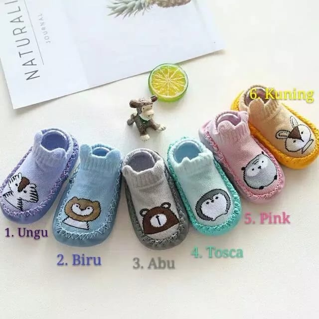 AA279 Anti Slip Bayi  sepatu bayi prewalker kaos kaki anak import