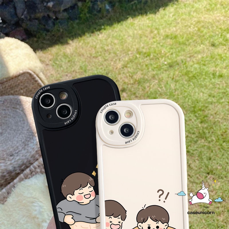 Funny Cute Couple Boy Girl Phone Case For Infinix Smart 6 5 Hot 10 10s 11 10T 11s 9 Play Hot 10T 11 10 Lite 10s 11s Infinix Note 8 Cartoon Lovers Soft Tpu Back Cover