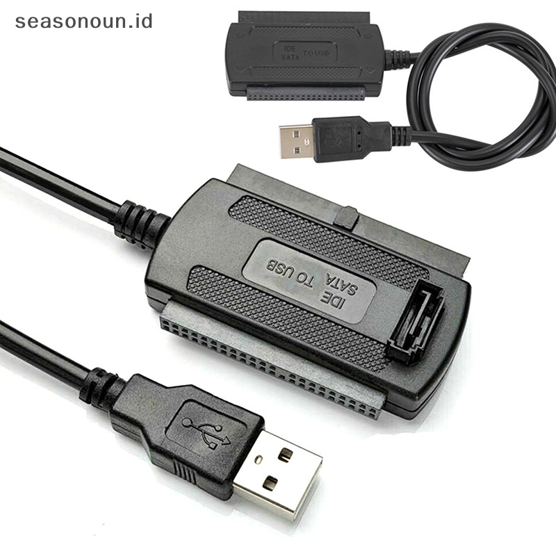 Seasonoun Kabel Converter Adapter USB 2.0 Ke IDE Untuk Hardisk 2.5 3.5 Inch HD.