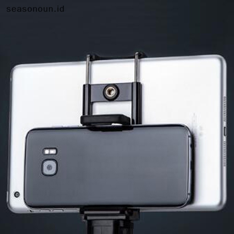 Seasonoun Klip Holder Tablet Ponsel Tripod Mount Universal Untuk Phone Adapter Clamp Stand.