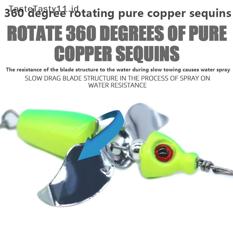 Tastetasty Luya far cast double blade propeller Pensil Kecil Luya Sequin full Air.
