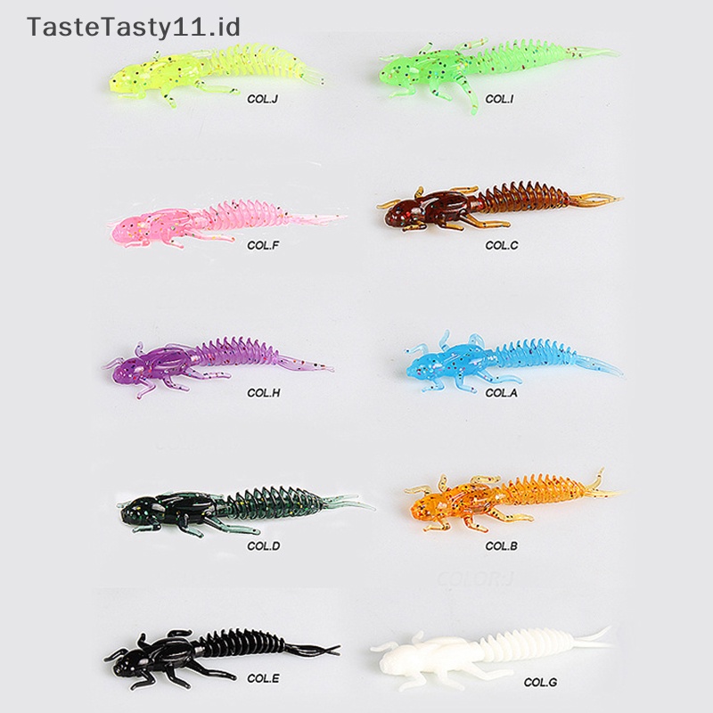 Tastetasty Soft Lures Umpan Plastik Lembut Larva 6cm/5cm Floag Renang Air Tawar Silikon Umpan Lembut Cacing Untuk Memancing.