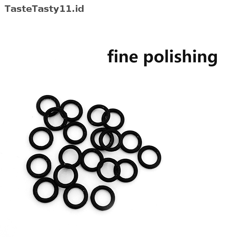 Tastetasty 100-Pack Rubber O-Rings, Black, Untuk Memancing Gigit Al, Joran Pancing, Batang.