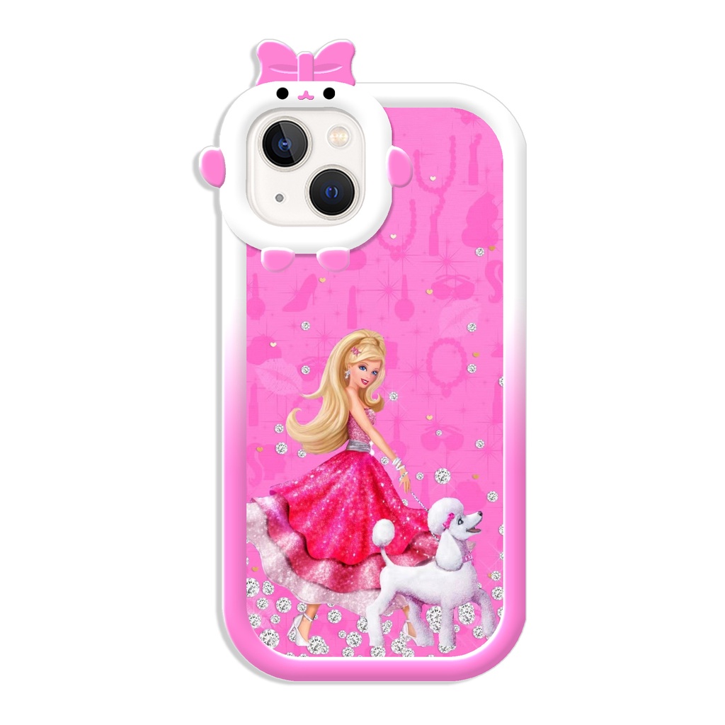 IPHONE Casing Ponsel Desain Lensa Monster Kecil Untuk Iphone14 13 12 11 Pro Max Xr Xs7 8 6 14 Plus Sarung Bantal Udara barbie Mewah