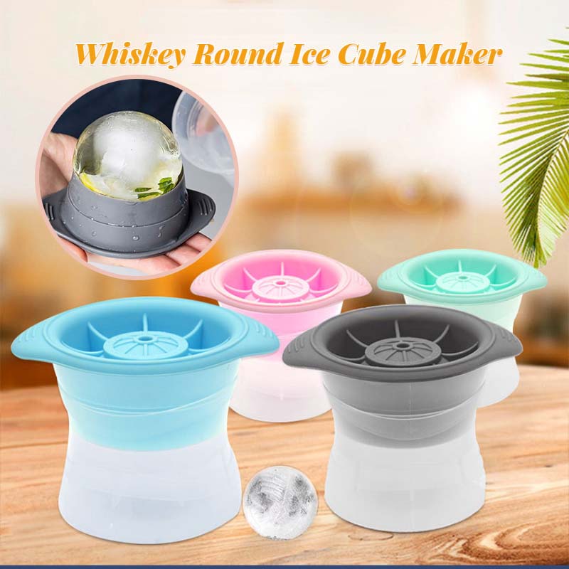 Cetakan Silikon Ice Ball Besar Portable Homemade 6cm/kulkas Reusable Spherical Ice Cube Mould/Alat Pembekuan Serbaguna Dapur