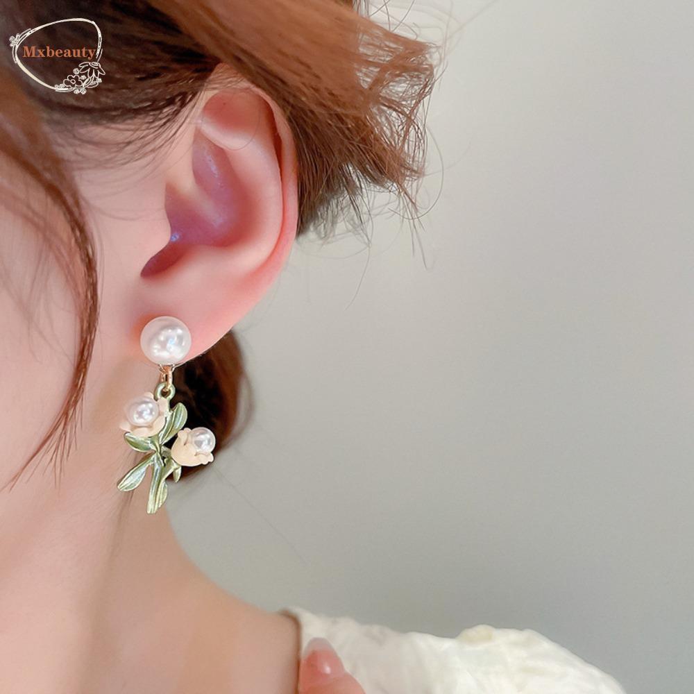 Mxbeauty Anting Mutiara Desain Niche Kreatif Hadiah Natal Paduan Segar Kecil Untuk Wanita Anting Gaya Korea