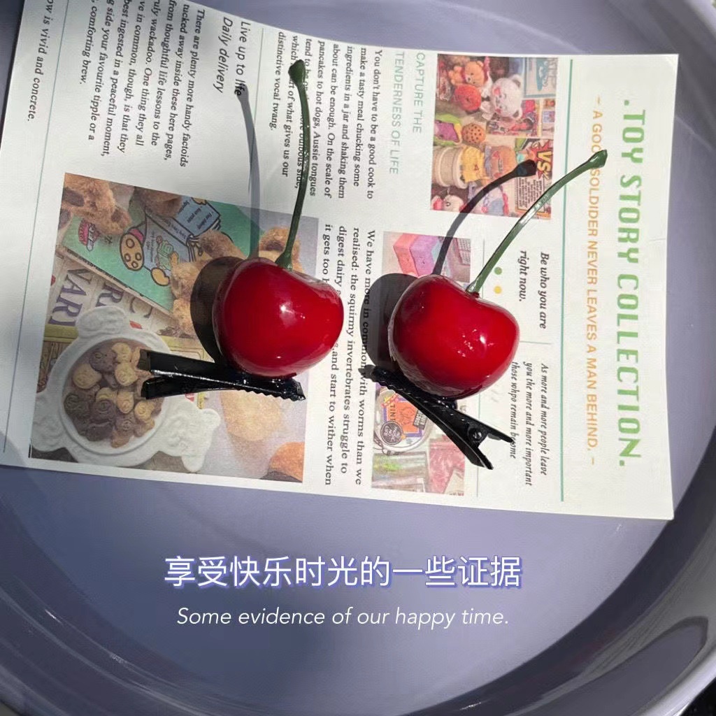 JEPIT RAMBUT BUAH CHERRY IMUT LUCU