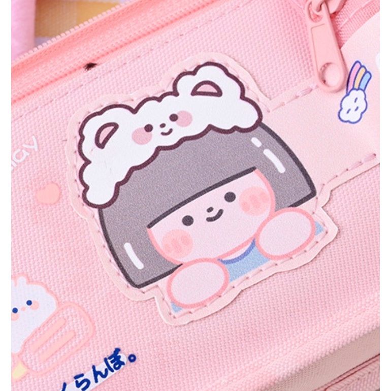 

TXS17 Korean Pen Pencil Case Simple Lucky Girls Kotak Tempat Pensil Box KTM