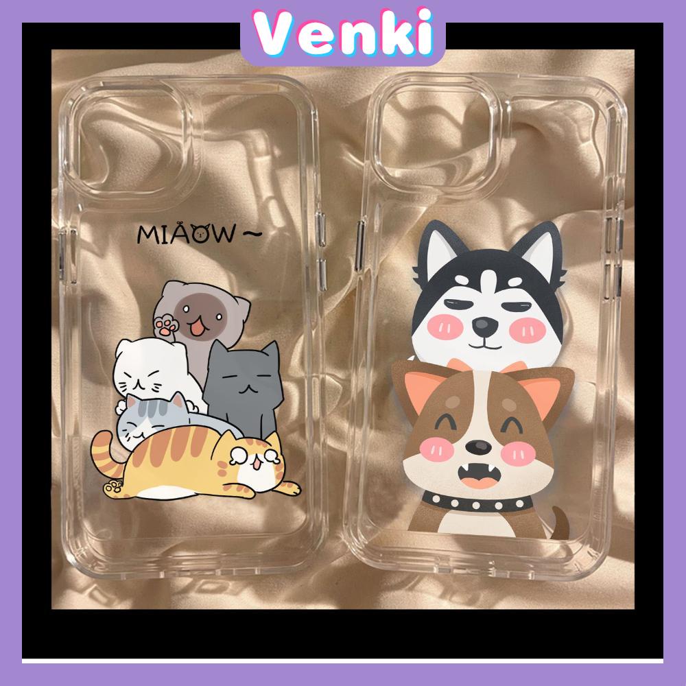 For iPhone 11 iPhone Case Clear Big Hole Space Case TPU Soft Case Shockproof Protection Camera Cute Cat Dog Compatible with iPhone 14 13 Pro max 12 Pro Max 11 xr xs max 7Plus 8Plus