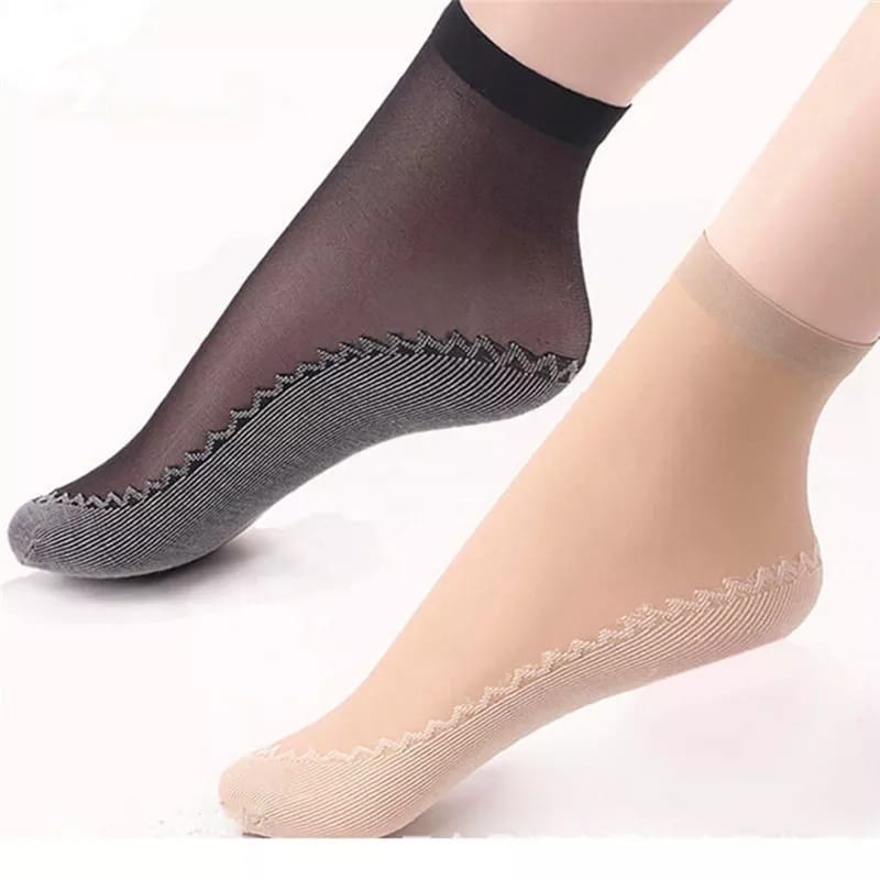 Kaos Kaki Lembut Transparan / Kaos Kaki Stocking Pendek Wanita Anti Licin