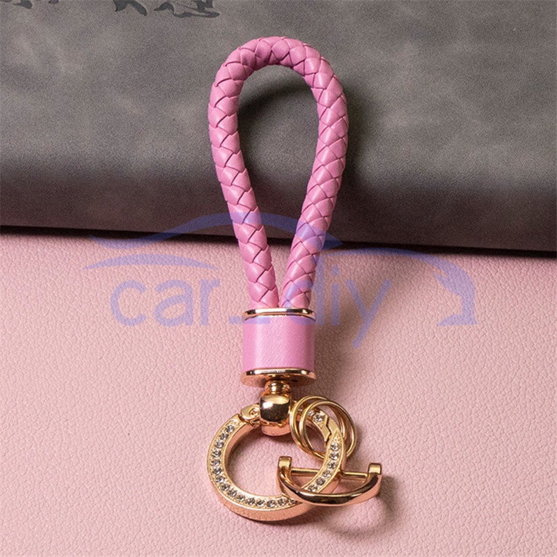 Gantungan Kunci Kemewahan Liontin Logam Lanyard Berwarna-warni Untuk Mobil Sepeda Motor Remote Key Bag Dekorasi Hadiah Elegan Gift Keychain