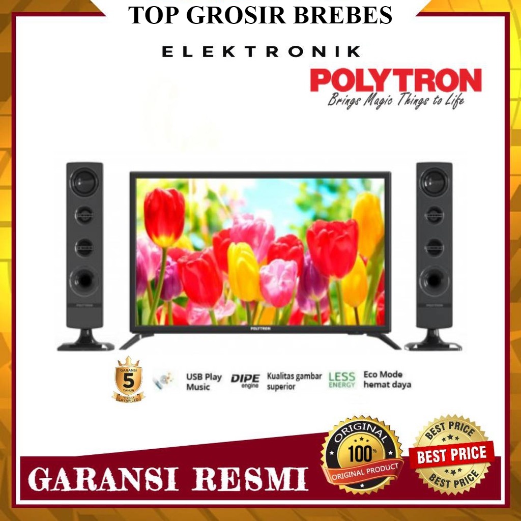 LED TV 32 INCH POLYTRON PLD-32TV1855 DIGITAL TV DVB-T2 PLD 32TV1855