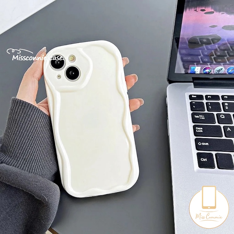 Untuk Realme C35 C33 C55 C21 C15 C53 C17 C20A C25 C25Y C11 C31 C3 9i 5 7i 6i 5s 5i C12 C21Y C20 C30 C25s C2 Shockproof Simple Cat Air 3D Wavy Curved Edge Glossy Lembut Halus Case