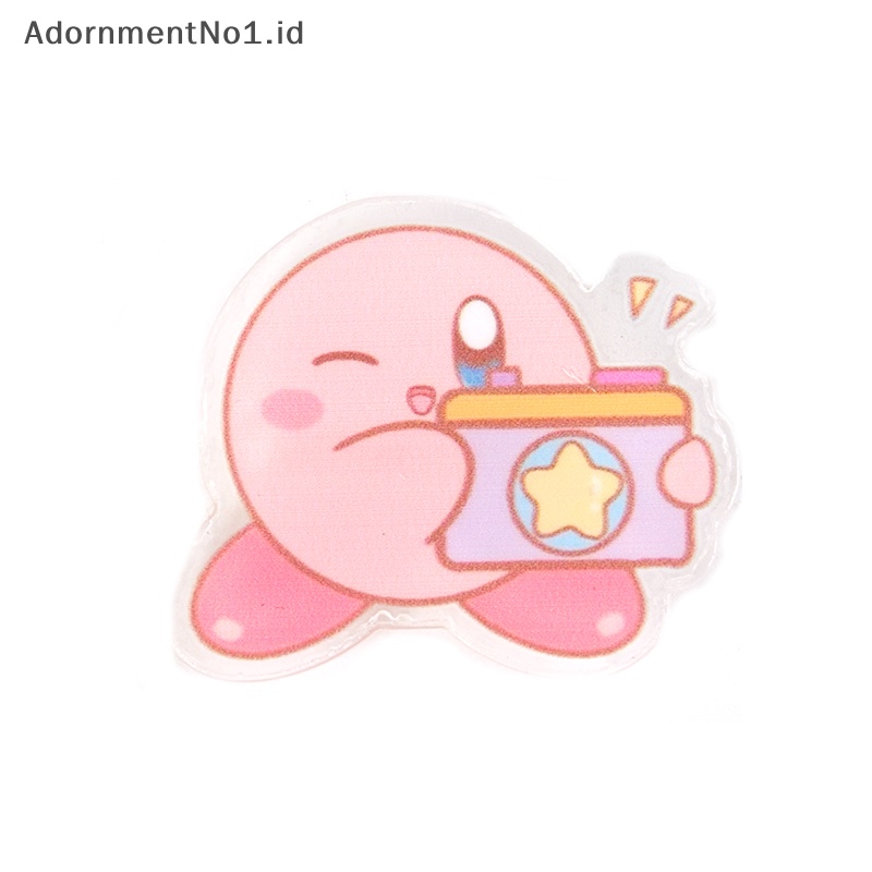 [AdornmentNo1] 1pcs Kartun Bros Pink Kirby Metal Badge Pin Mainan Hadiah Ulang Tahun Anak [ID]