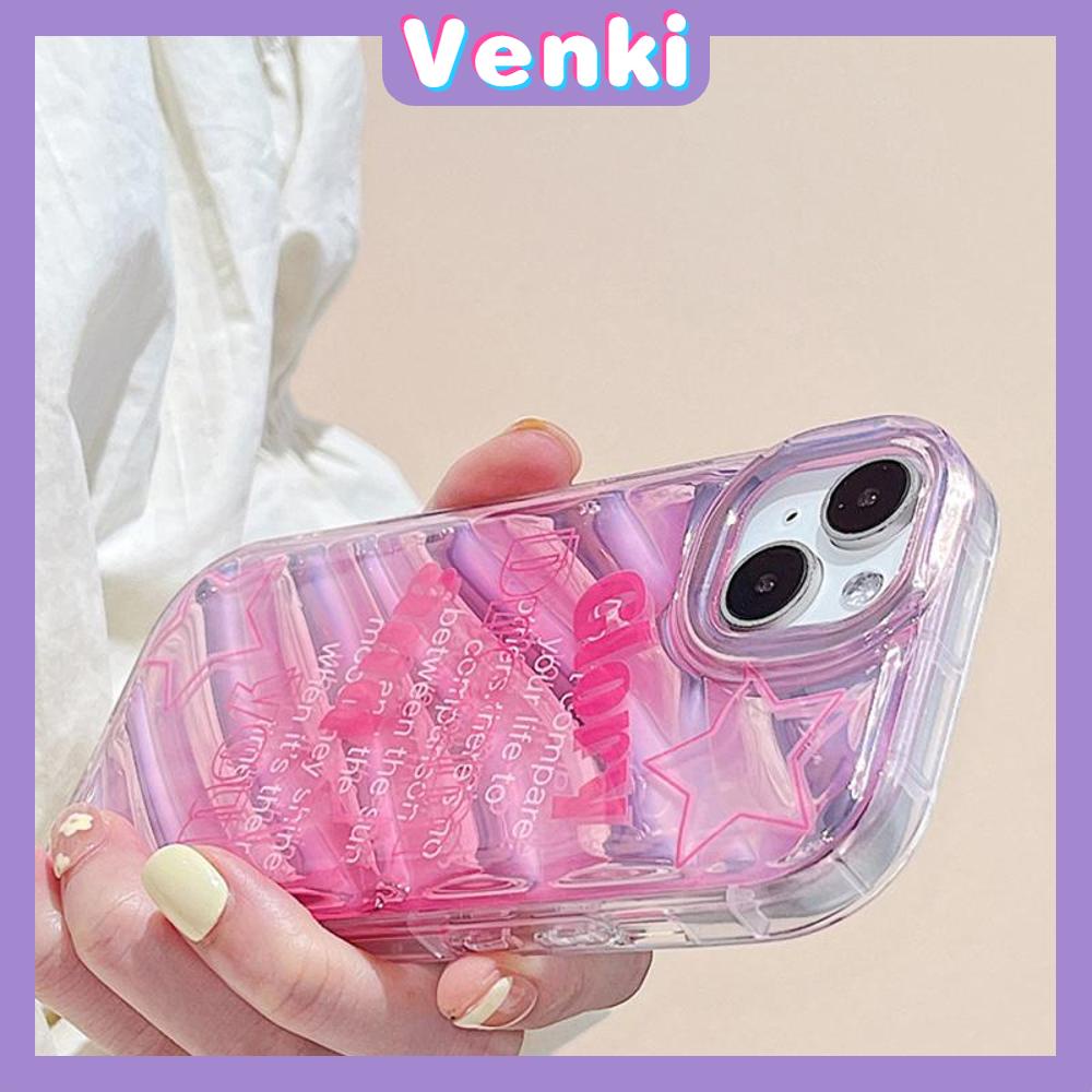 VENKI - For iPhone 11 iPhone Case Laser Reflective Transparent Phone Case TPU Soft Shockproof Airbag Case Protection Cool English Compatible with iPhone 14 13 Pro max 12 Pro Max xr